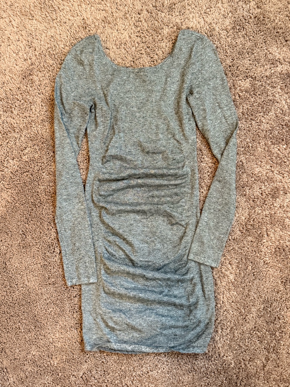 Express Gray Ribbed Dress